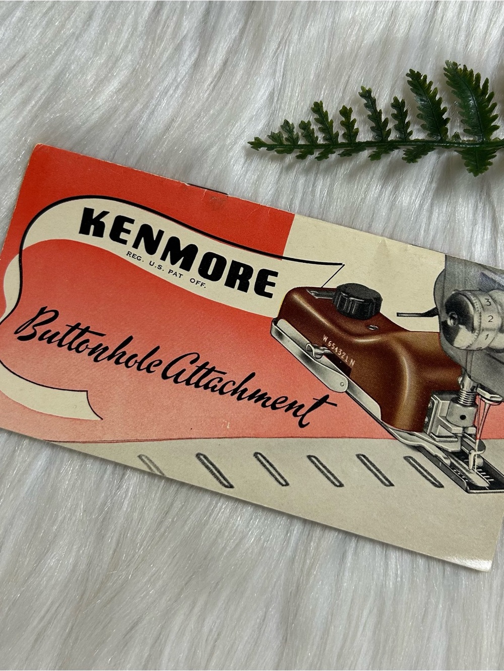 Vintage Kenmore Buttonhole Attachment Instruction Manual